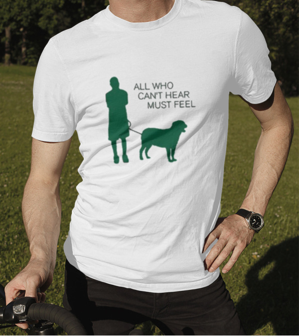 Jaboukie The Athena All Who Can’t Hear Must Feel Silhouette Man With Dog T-Shirt