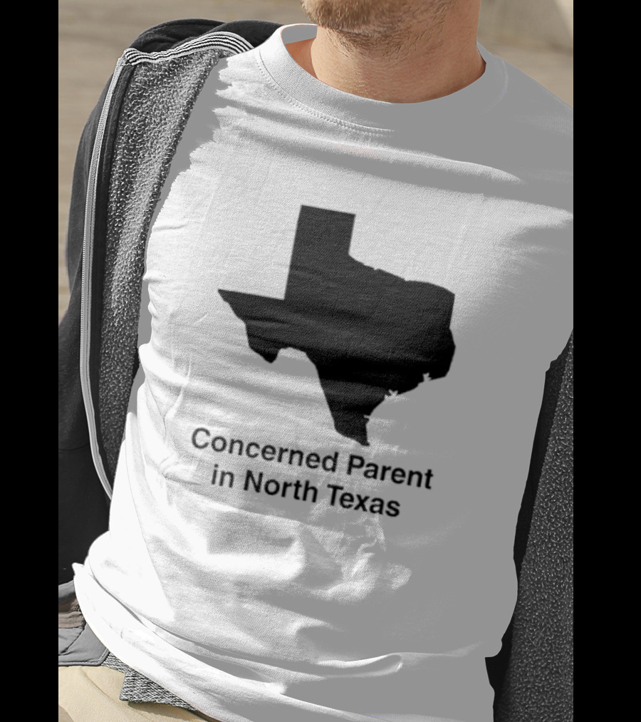 Concerned Parent In North Texas Silhouette Map T-Shirt