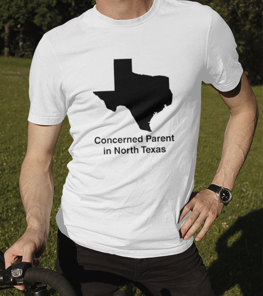 Concerned Parent In North Texas Silhouette Map T-Shirt