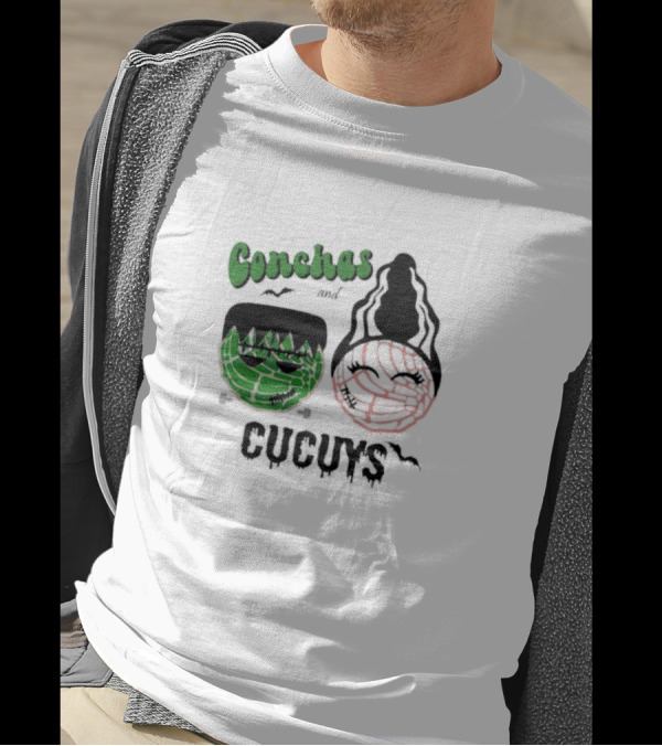 Conchas And Cucuys Frankenstein And Bride Of Franken Icons T-Shirt