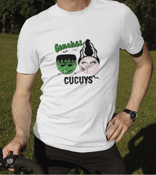 Conchas And Cucuys Frankenstein And Bride Of Franken Icons T-Shirt