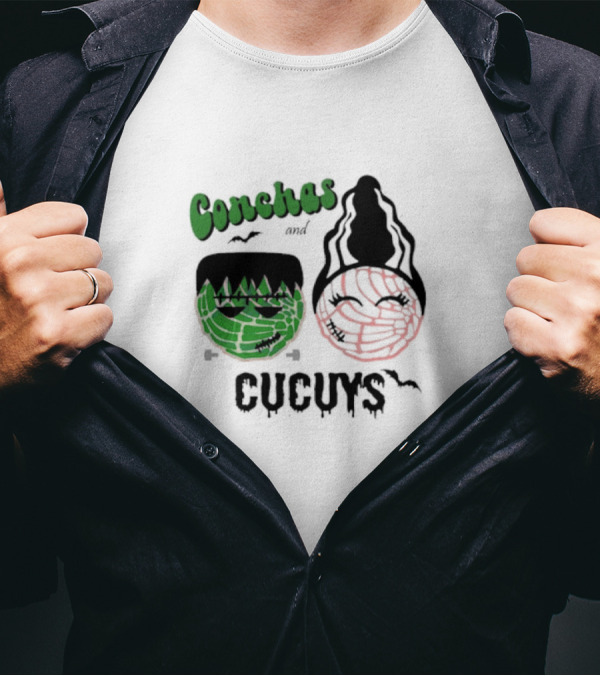 Conchas And Cucuys Frankenstein And Bride Of Franken Icons T-Shirt