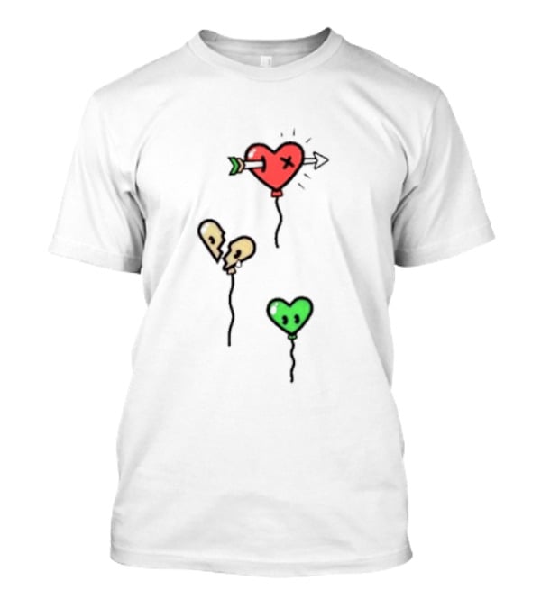 Life Series Heart Balloons With Arrow And Broken Pieces T-Shirt