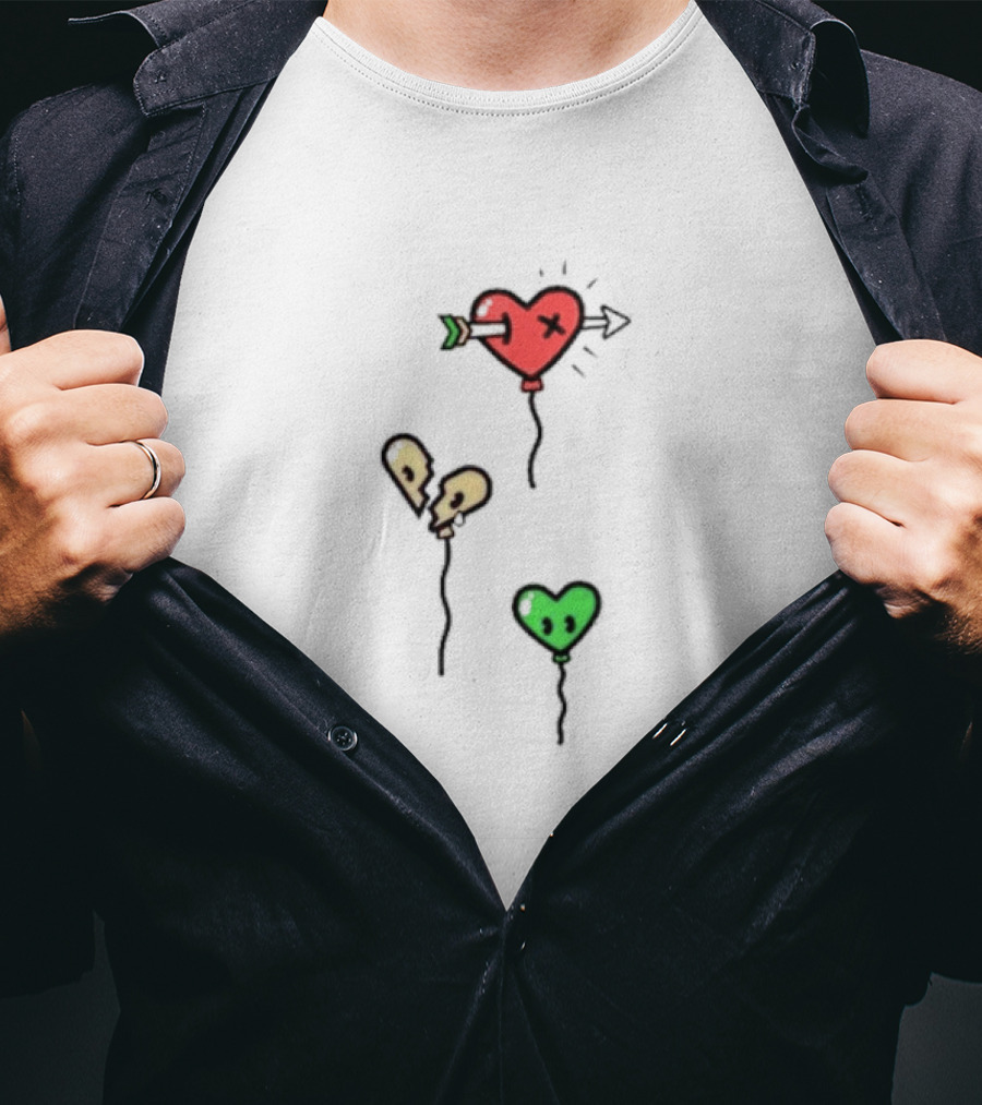 Life Series Heart Balloons With Arrow And Broken Pieces T-Shirt