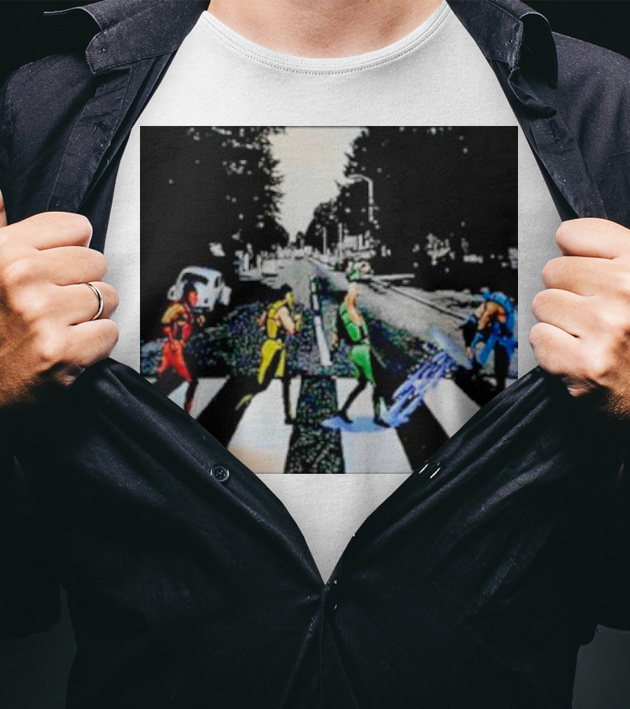 Mortal Kombat Characters Crossing Abbey Road T-Shirt