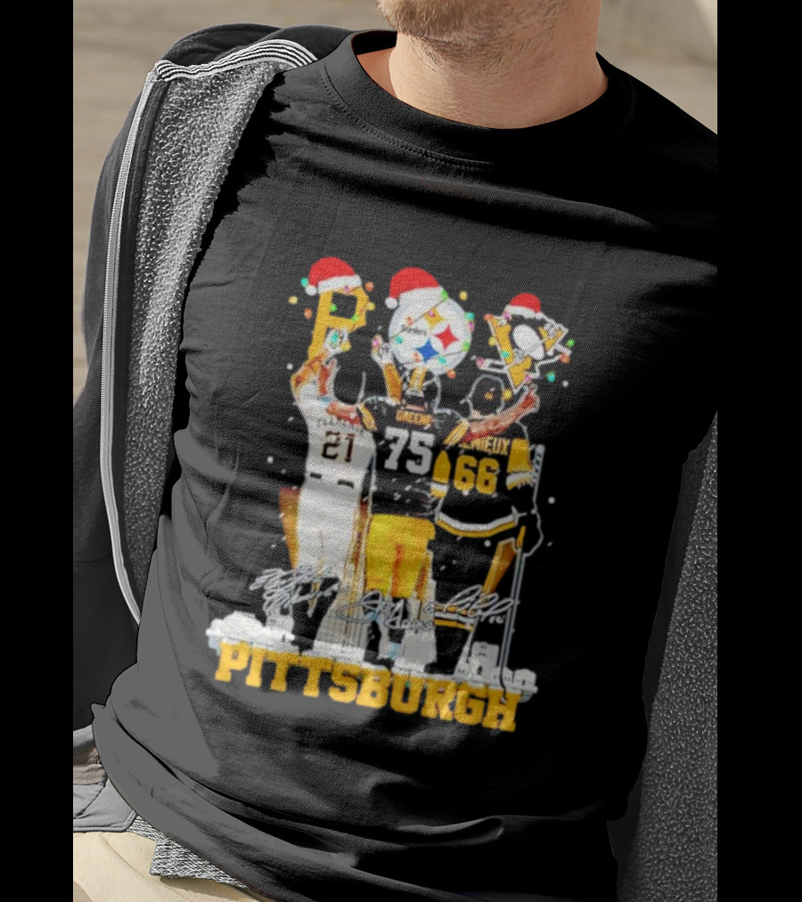 Pittsburgh Icons Clemente Greene Lemieux Steelers 79 Penguins 66 T-Shirt