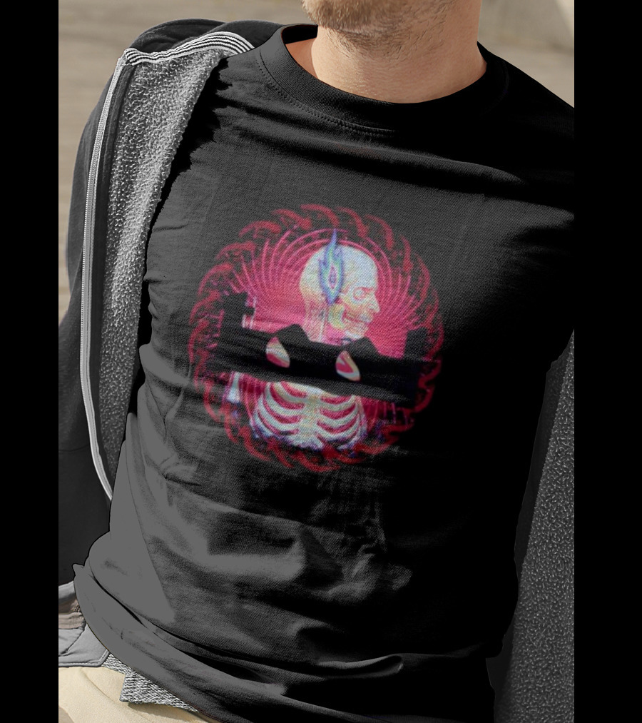 Tool Sawblade Flaming Eye Skeleton Psychedelic T-Shirt