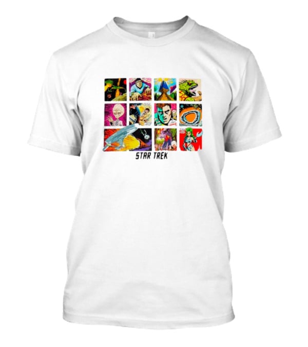 Star Trek Comic Book Classic Illustrated Scenes And Characters T-Shirt