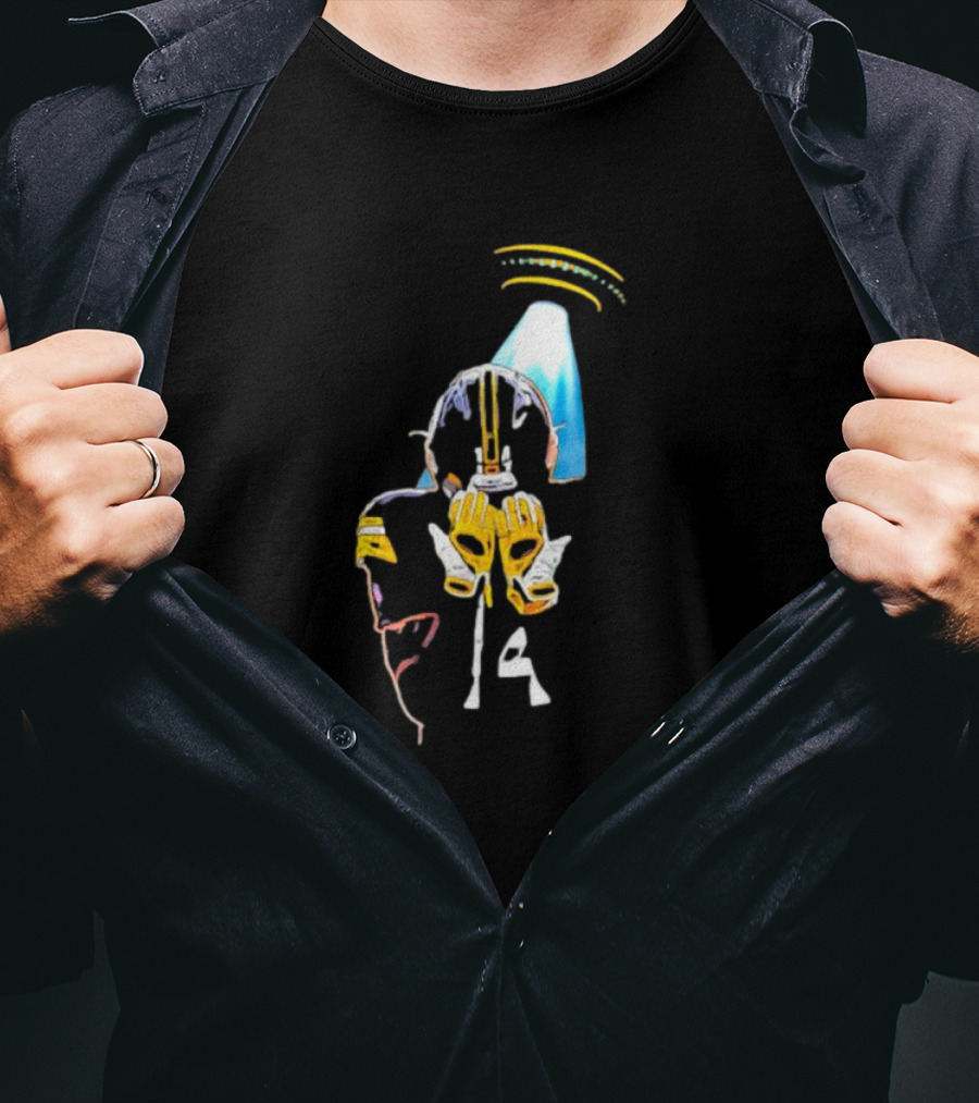 Wide Receiver Not From This Earth UFO Football Fusion Alien Receiver T-Shirt