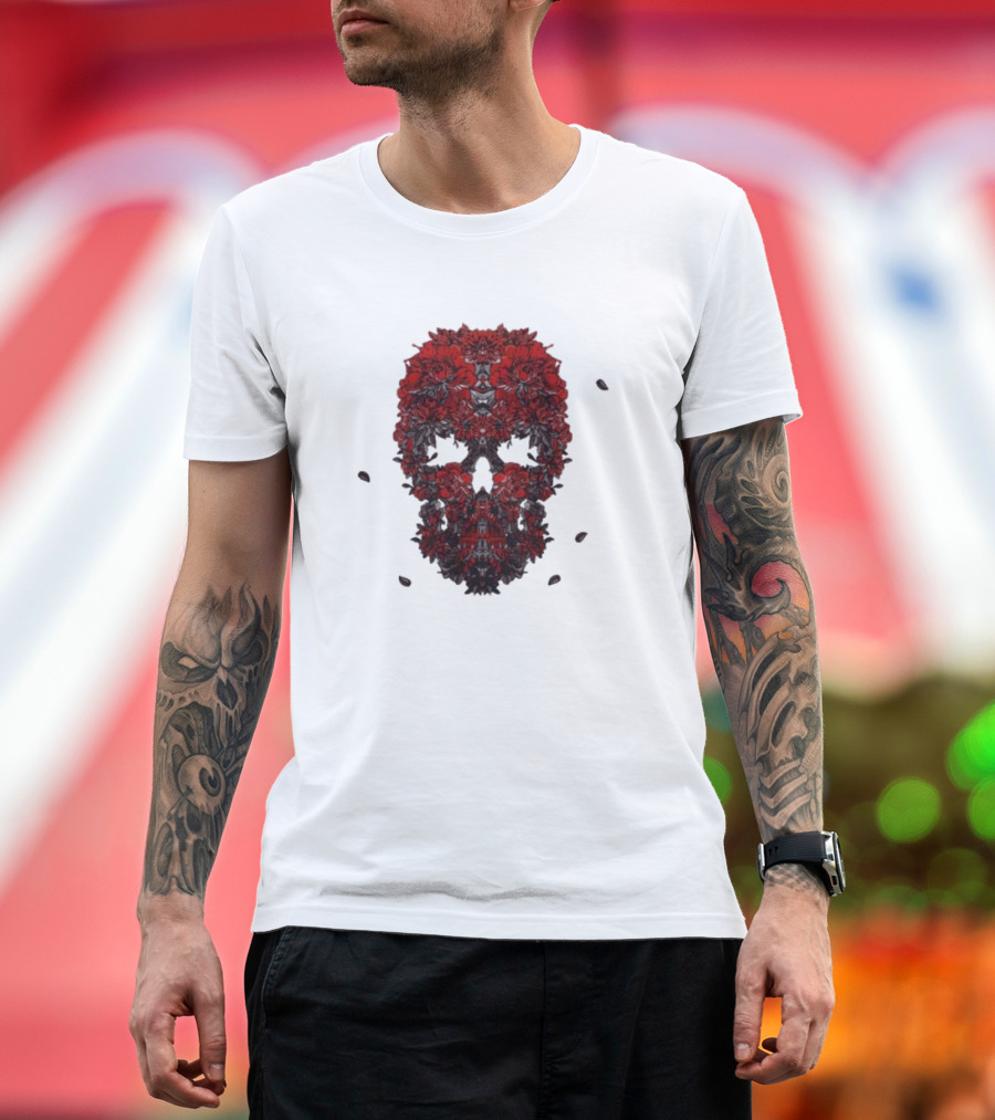 Kai Wachi Floral Skull T-Shirt