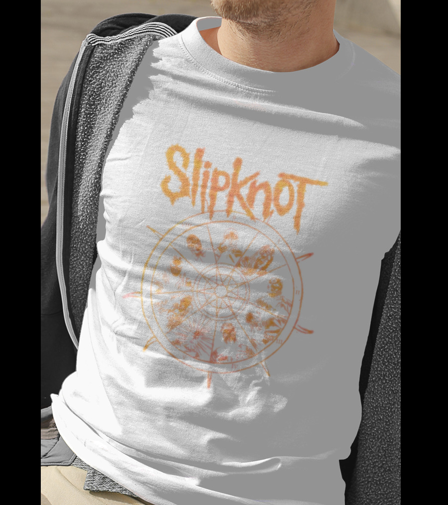 Slipknot Metal Band Music Rock Symbol With Zodiac Circle And Masks T-Shirt