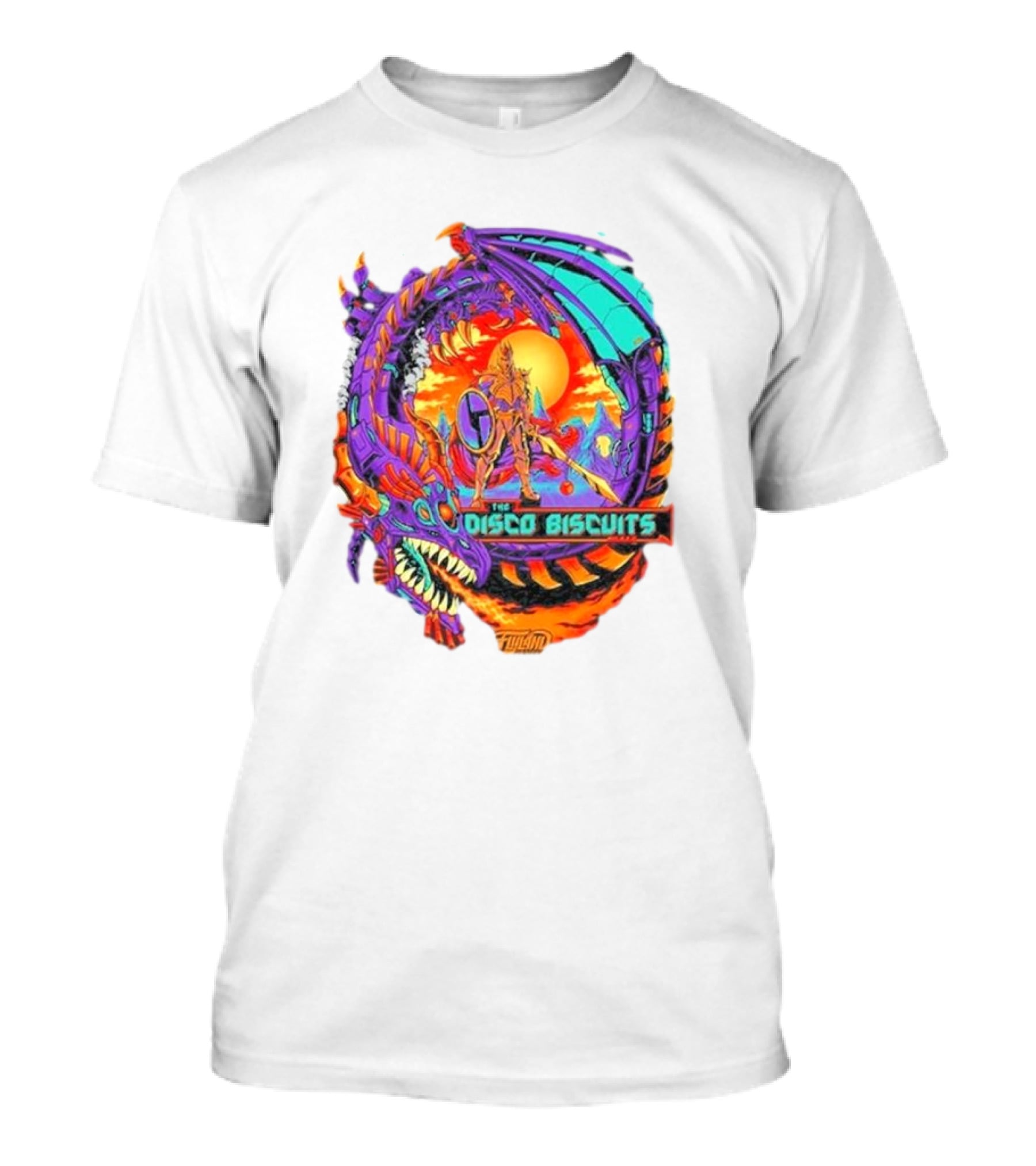 The Disco Biscuits Flyland Neon Dragon Knight Adventure T-Shirt