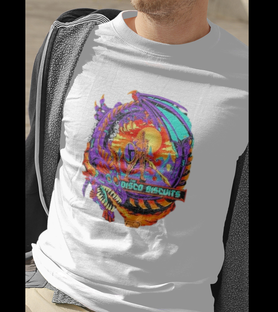 The Disco Biscuits Flyland Neon Dragon Knight Adventure T-Shirt