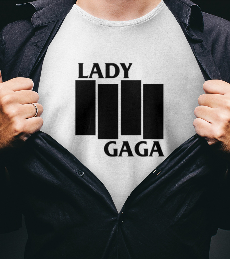 Lady Gaga Black Flag Bars T-Shirt