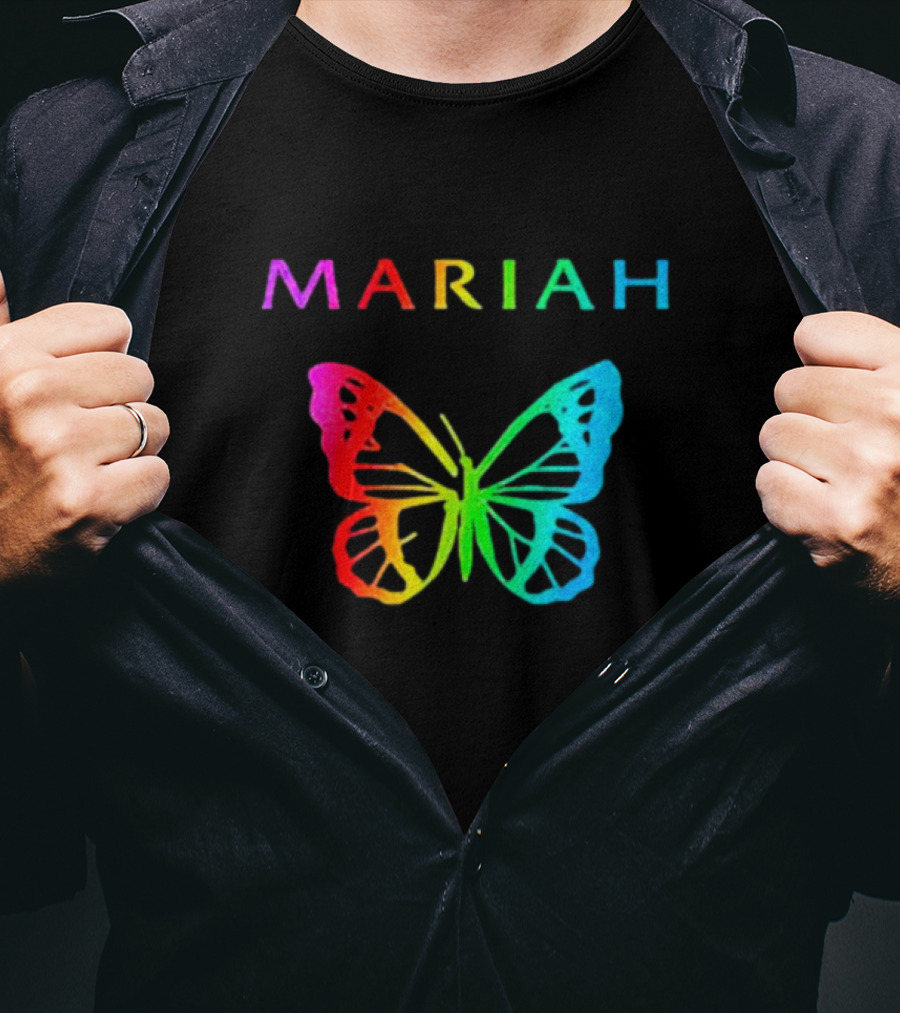Mariah Carey Rainbow Butterfly Pride T-Shirt