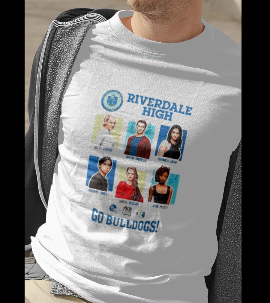 Riverdale High Yearbook Photos Archie Betty Veronica Jughead Cheryl Josie Go Bulldogs T-Shirt