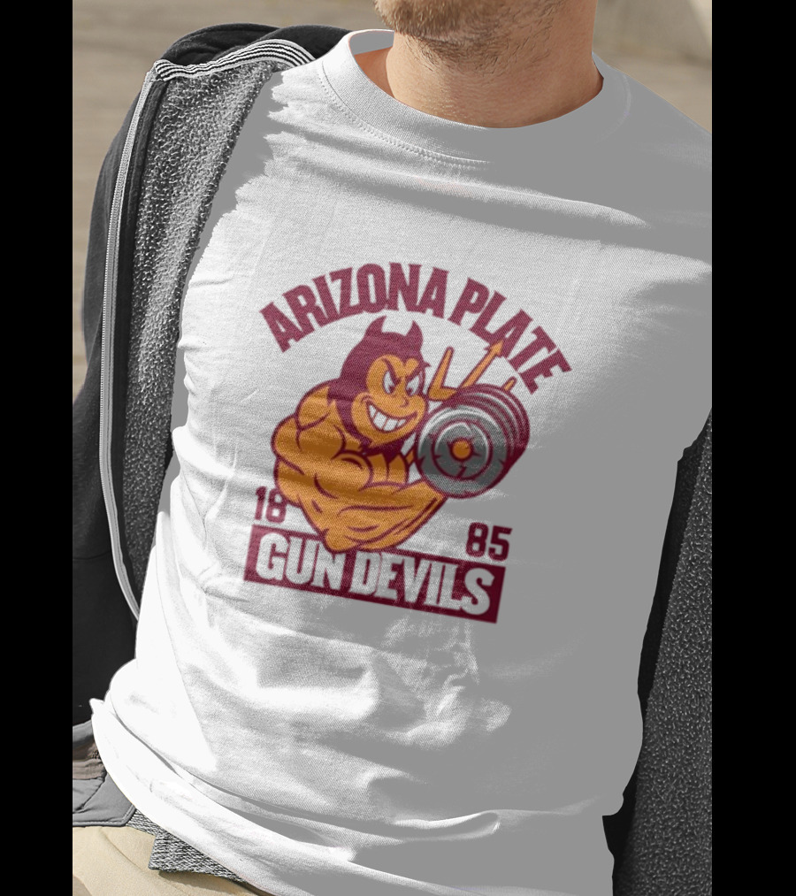 Arizona Plate 1885 Gun Devils Weightlifting Demon T-Shirt