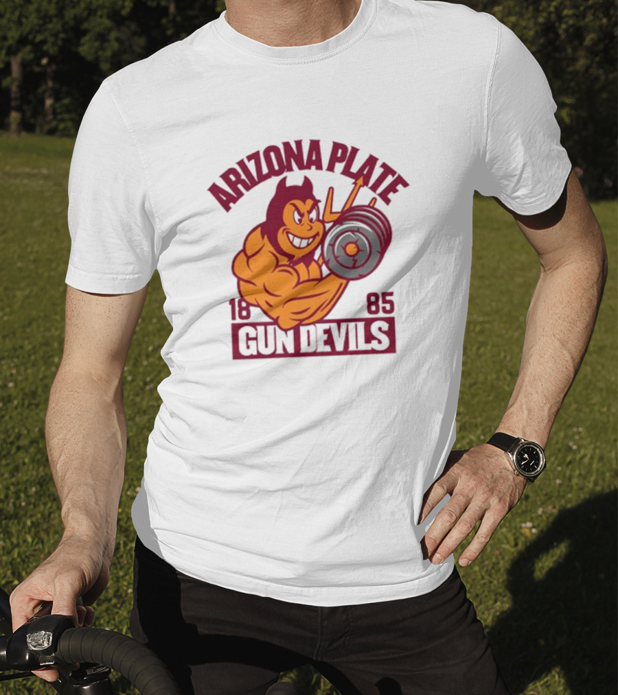 Arizona Plate 1885 Gun Devils Weightlifting Demon T-Shirt
