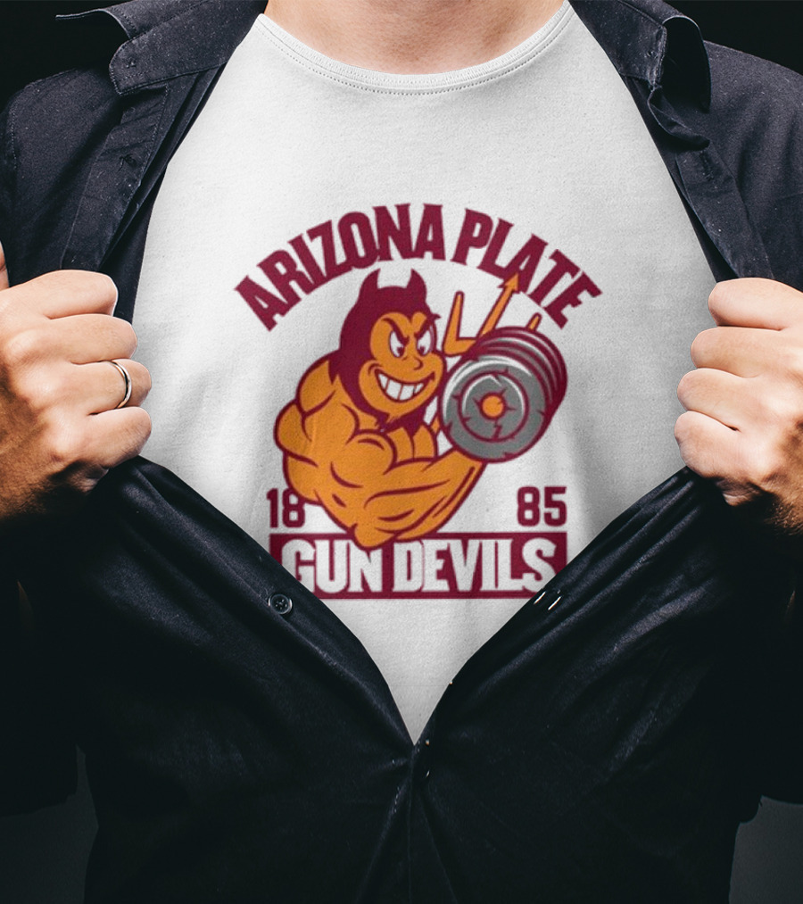 Arizona Plate 1885 Gun Devils Weightlifting Demon T-Shirt