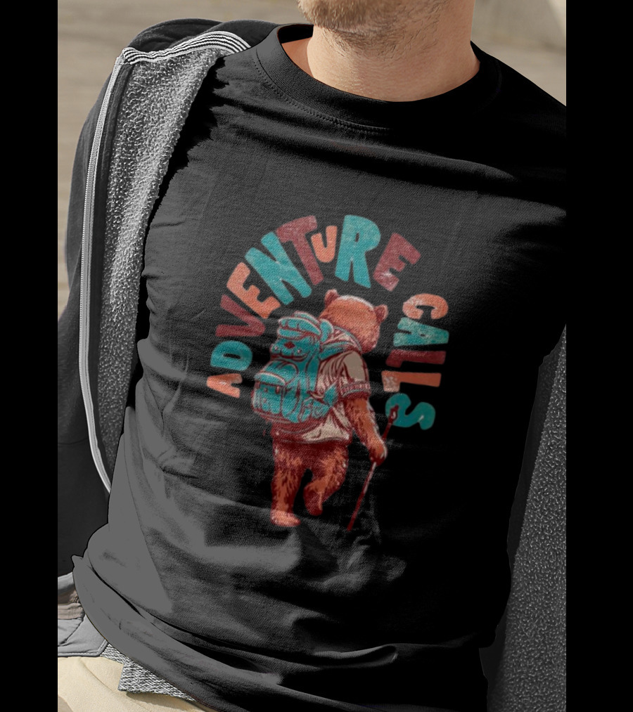 Bear Adventure Calls Backpack Journey T-Shirt