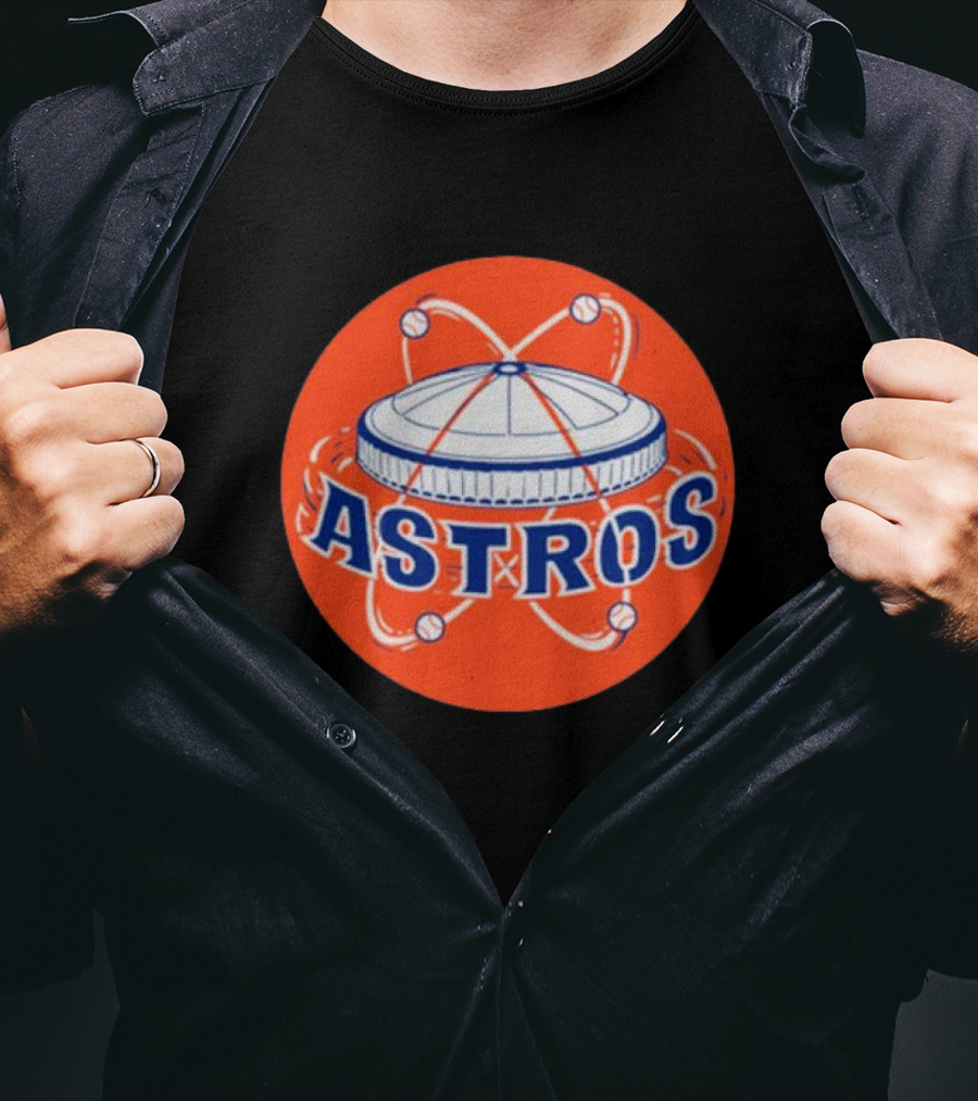 Astros Houston Baseball Retro Dome Circle T-Shirt