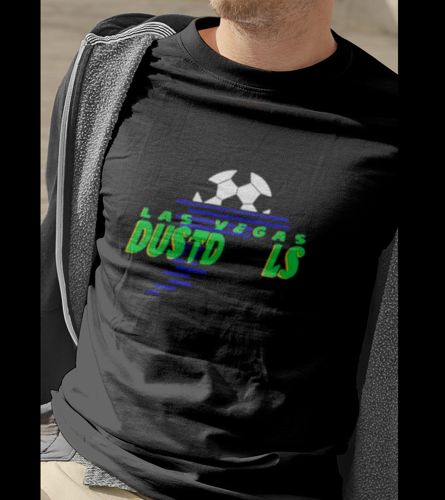 Las Vegas Dustdevils Soccer Team Retro Style Soccer Ball T-Shirt