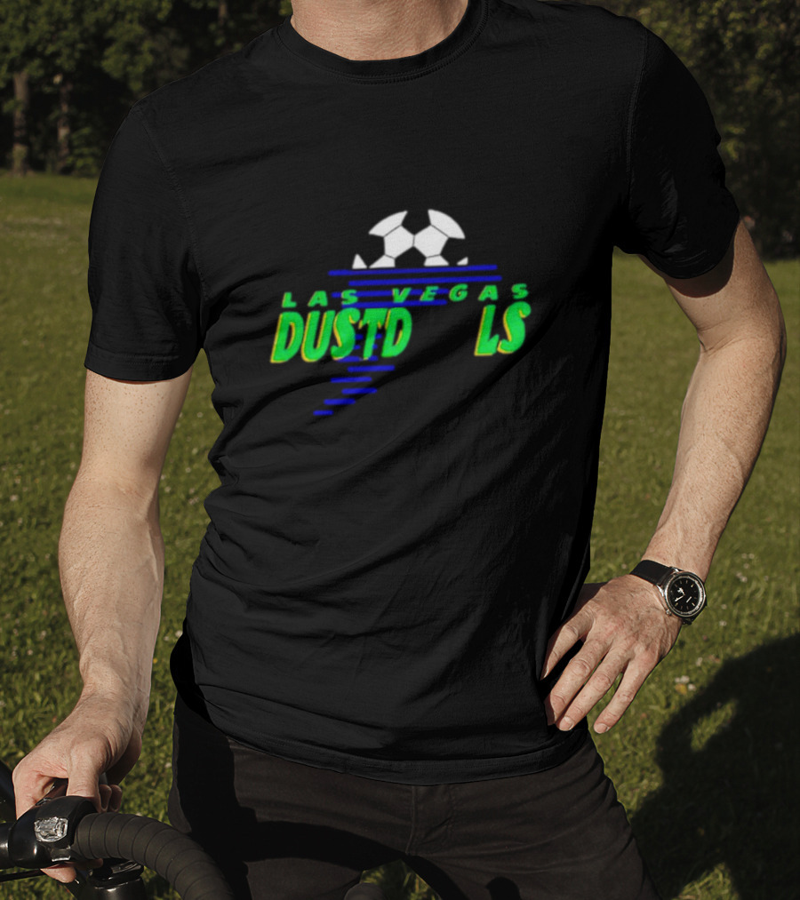 Las Vegas Dustdevils Soccer Team Retro Style Soccer Ball T-Shirt
