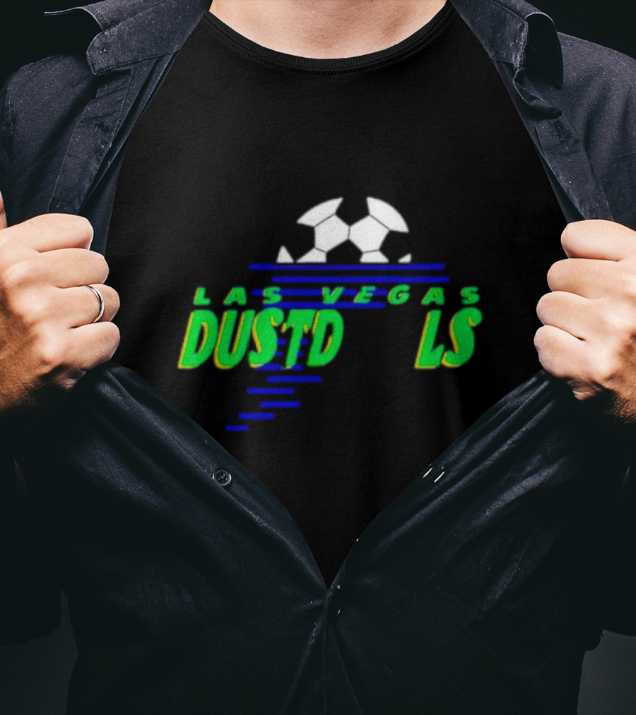 Las Vegas Dustdevils Soccer Team Retro Style Soccer Ball T-Shirt