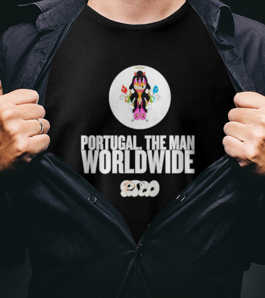 Portugal. The Man Worldwide Character With Colorful Hands And Halo T-Shirt