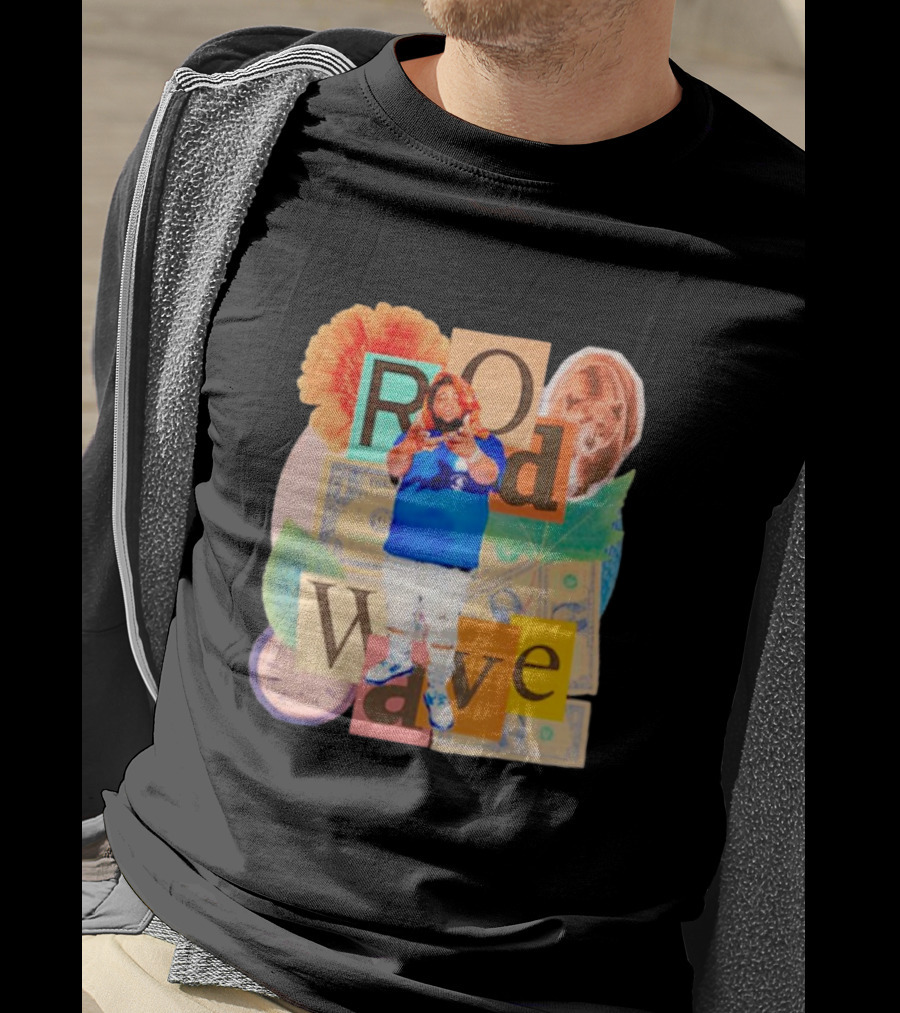 Rod Wave Vintage Bootleg Collage With Floral And Currency Elements T-Shirt