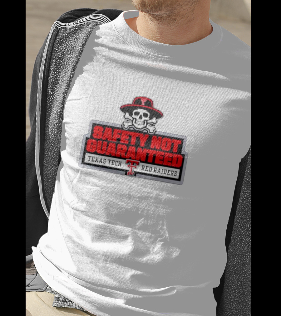 Safety Not Guaranteed Texas Tech Red Raiders Skull T-Shirt