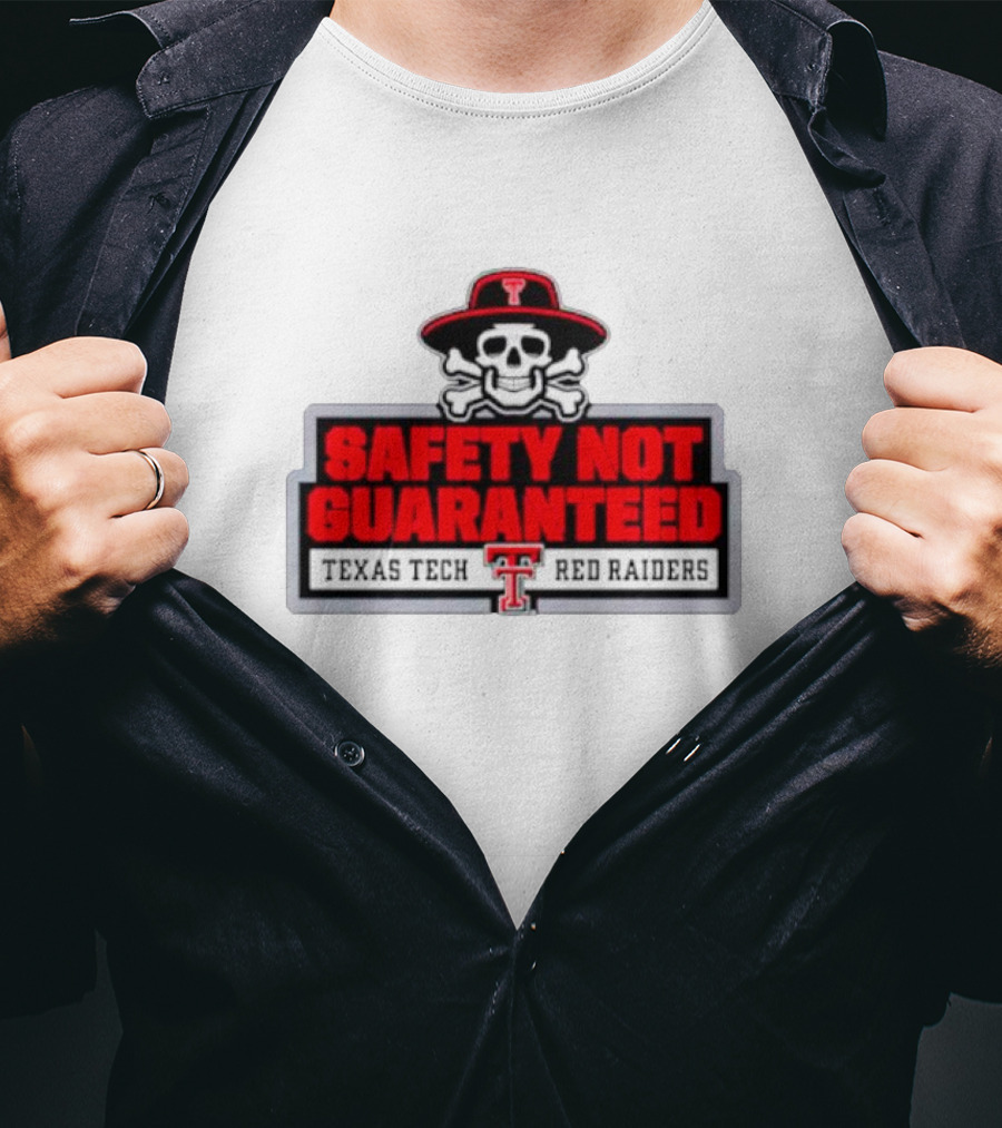 Safety Not Guaranteed Texas Tech Red Raiders Skull T-Shirt