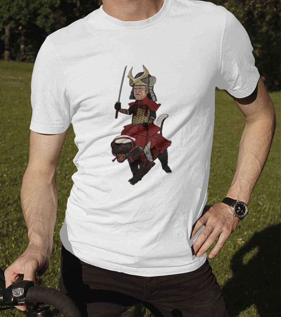 Samurai Satoshi Riding Armored Animal T-Shirt