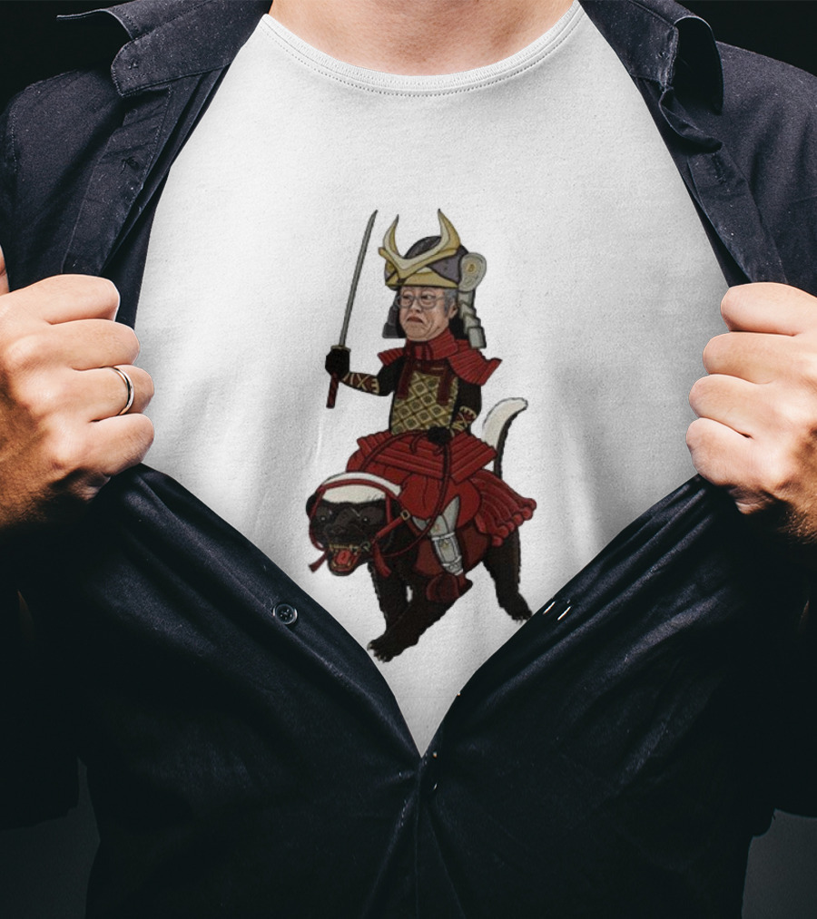 Samurai Satoshi Riding Armored Animal T-Shirt