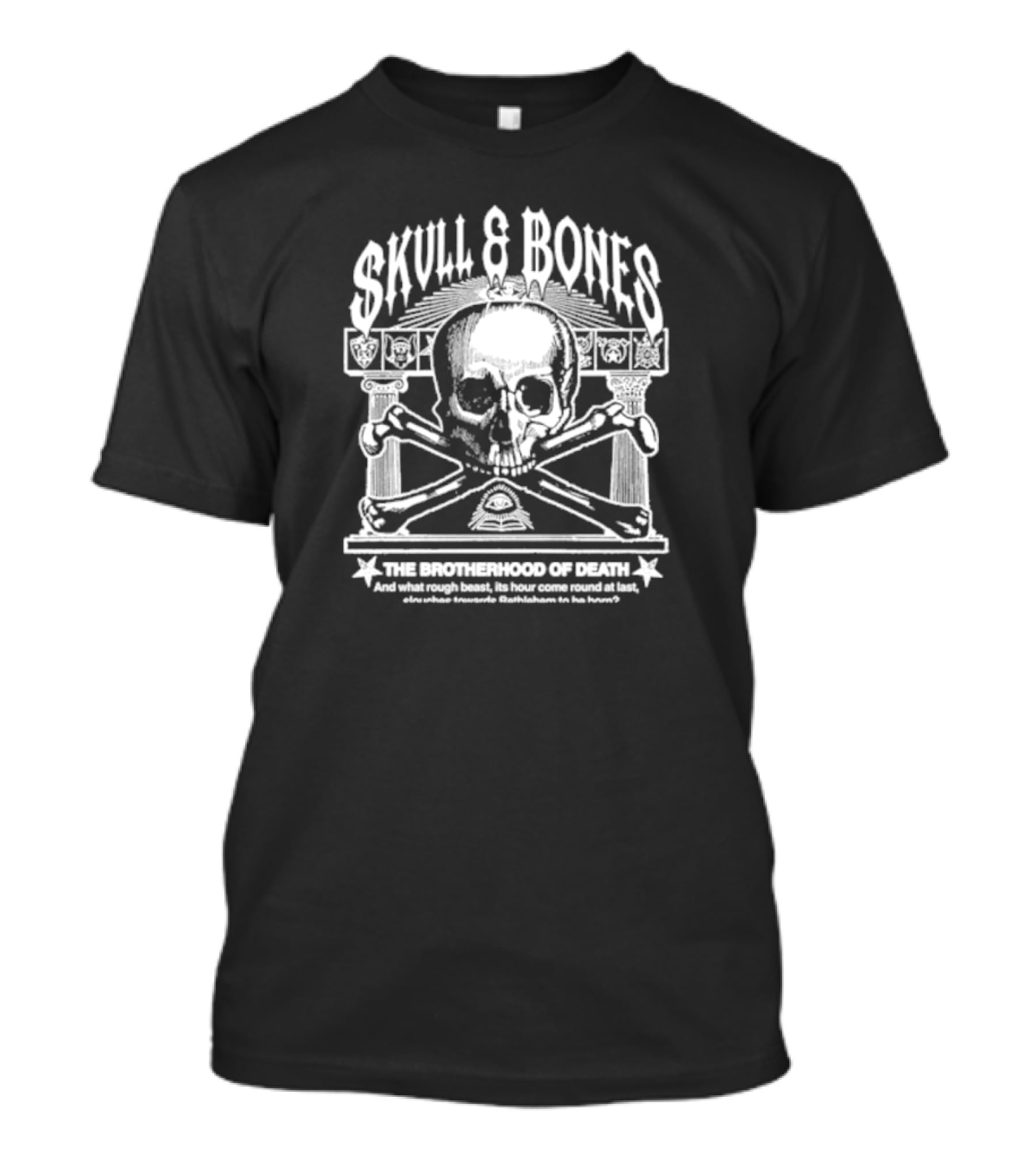 Skull And Bones Brotherhood Of Death Symbolic Emblem T-Shirt
