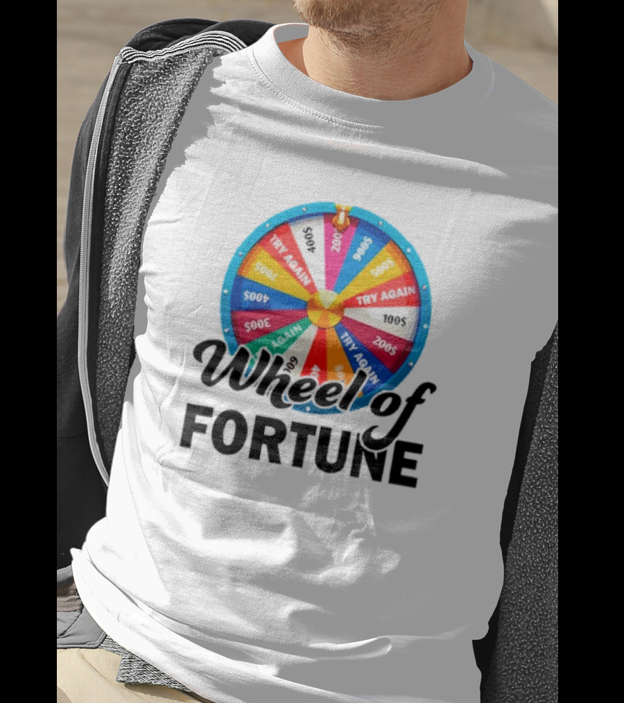Wheel Of Fortune Colorful Prize Spin 1000s 500s 200s Try Again T-Shirt