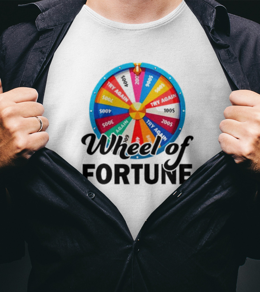 Wheel Of Fortune Colorful Prize Spin 1000s 500s 200s Try Again T-Shirt