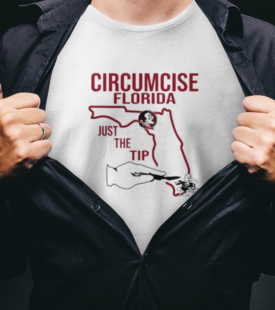 Circumcise Florida Just The Tip Map T-Shirt