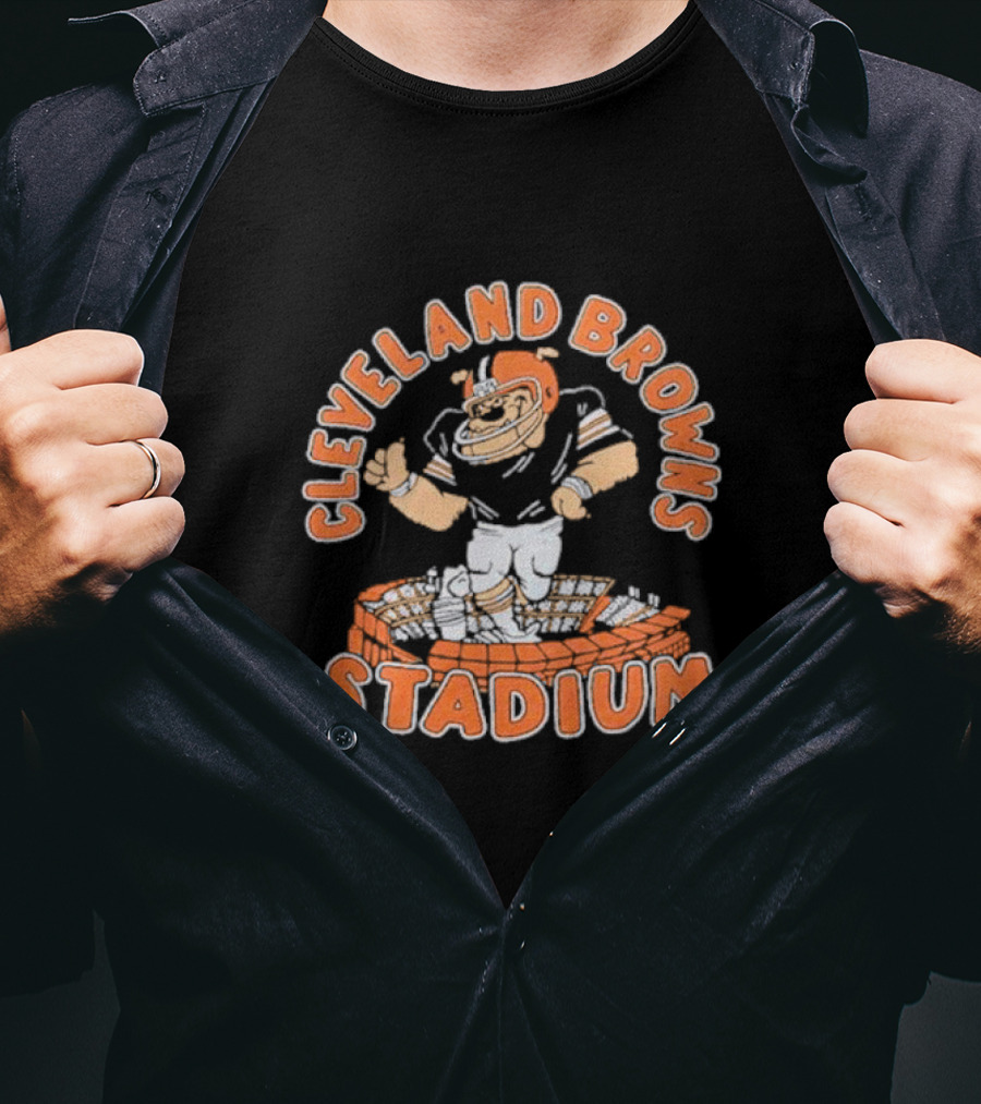 Cleveland Browns Stadium NFL Football Mascot T-Shirt