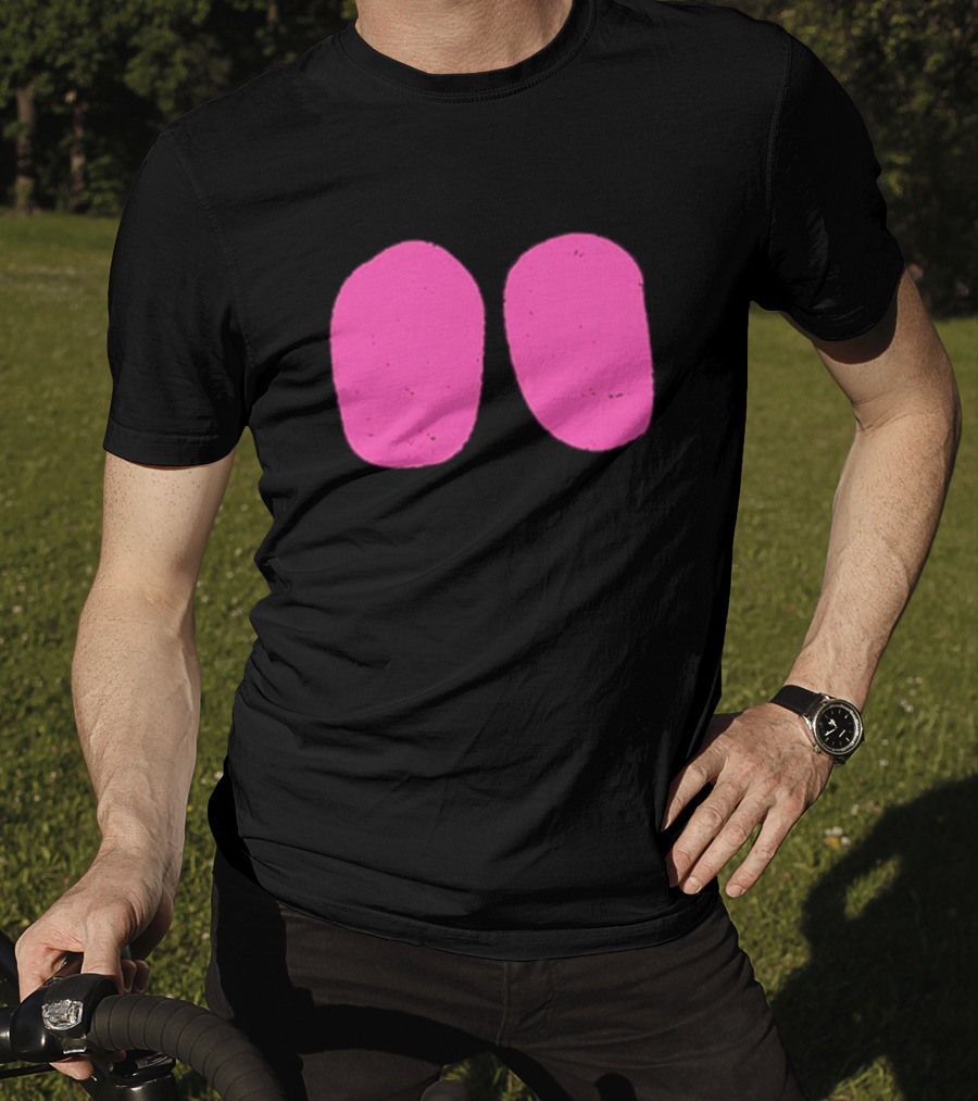 Night Rider Eyes Neon Pink Ovals T-Shirt