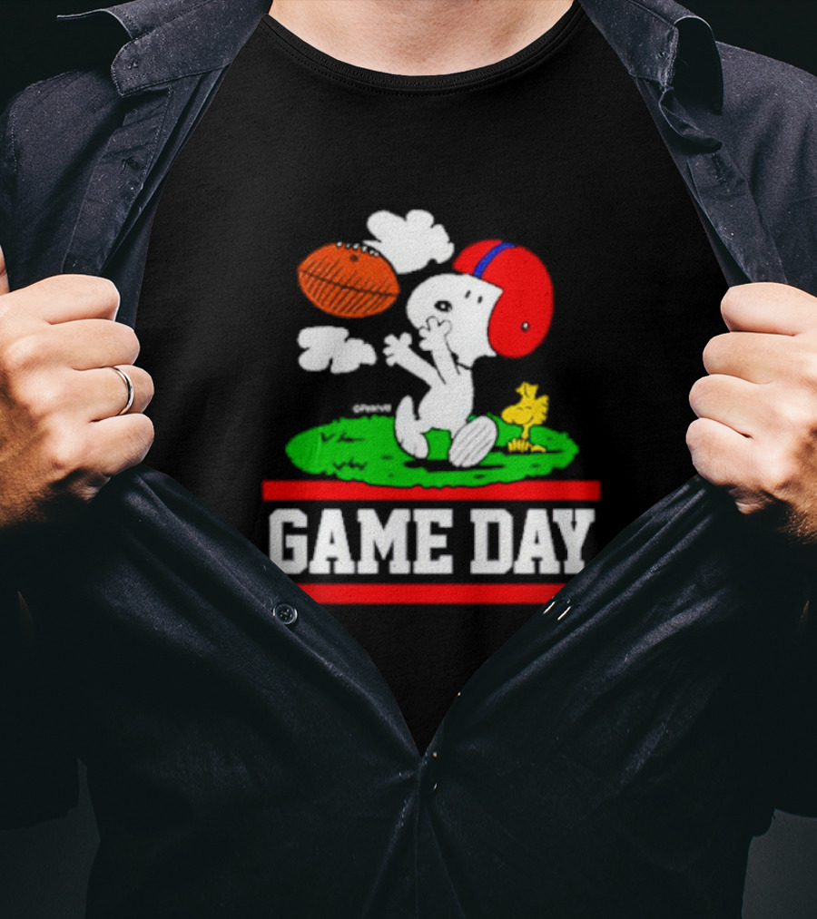Peanuts Snoopy Woodstock Football Game Day T-Shirt