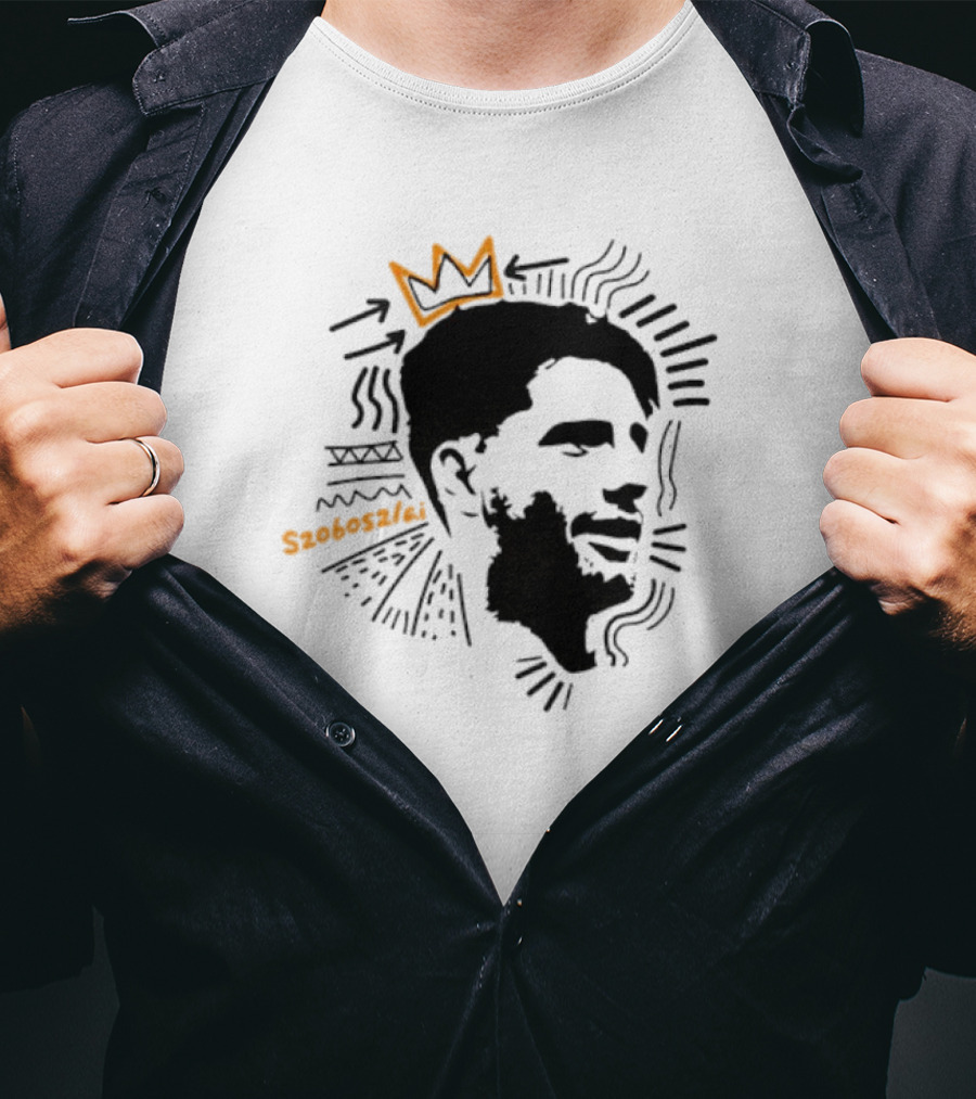 Dominik Szoboszlai Liverpool Iconic Crown Sketch T-Shirt