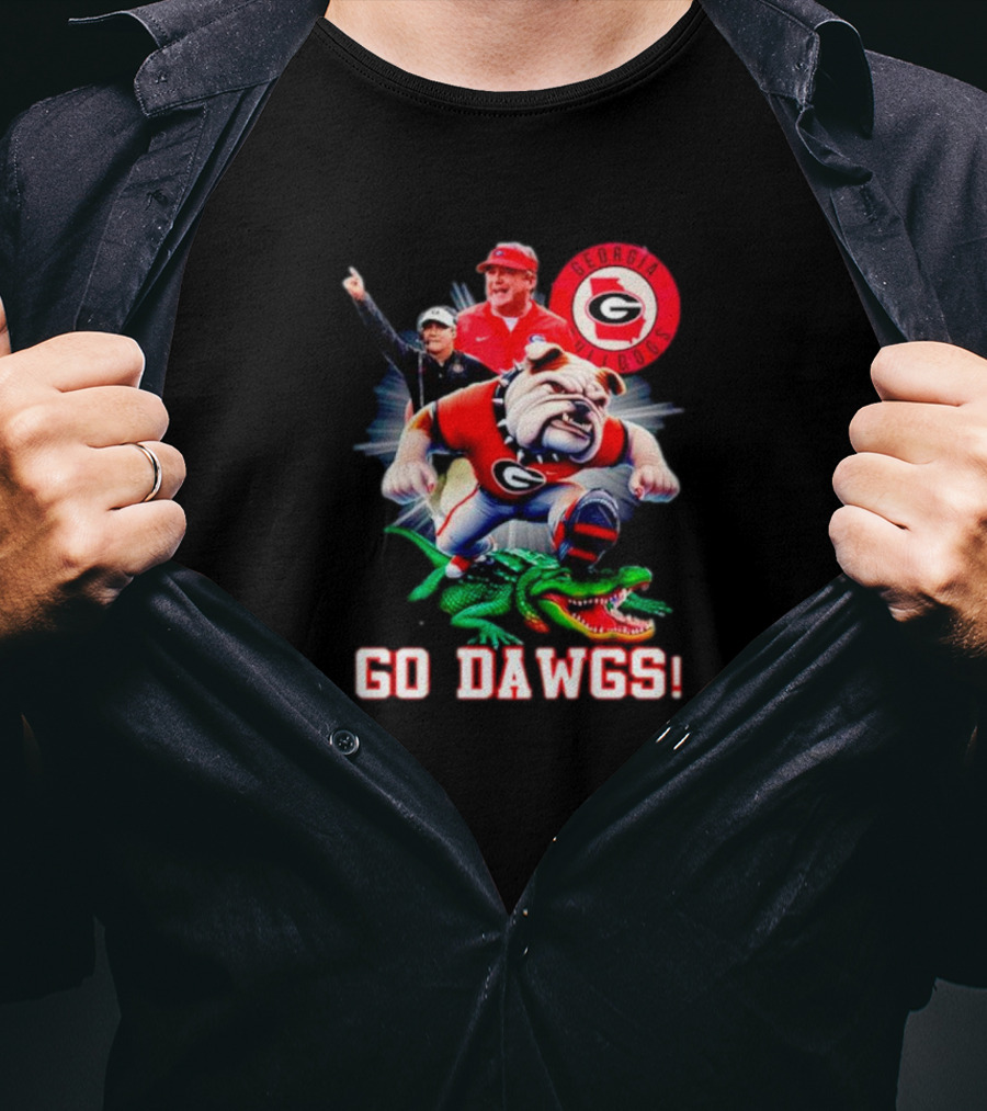 Georgia Bulldogs Go Dawgs Coaches Mascot Gator Rivalry T-Shirt