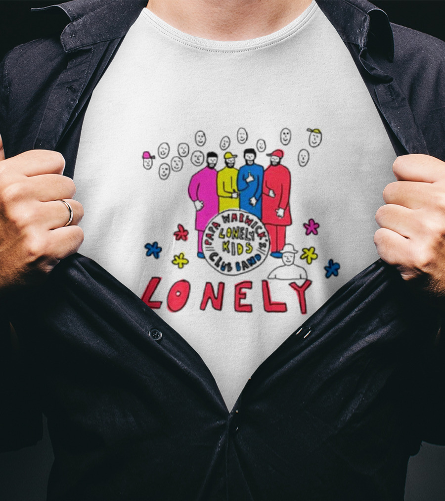 Lonely Kids Club Band Happiness Smiley Faces T-Shirt