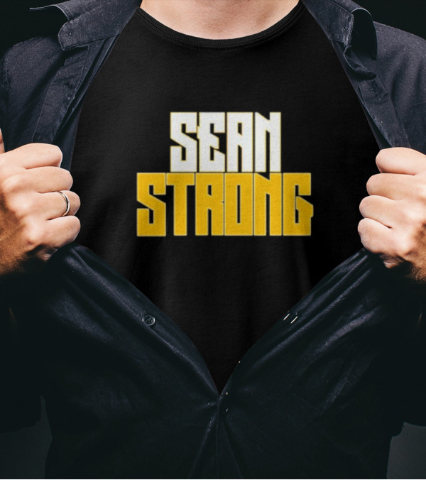 Sean Wallace SEAN STRONG Bold Yellow Block Letters T-Shirt