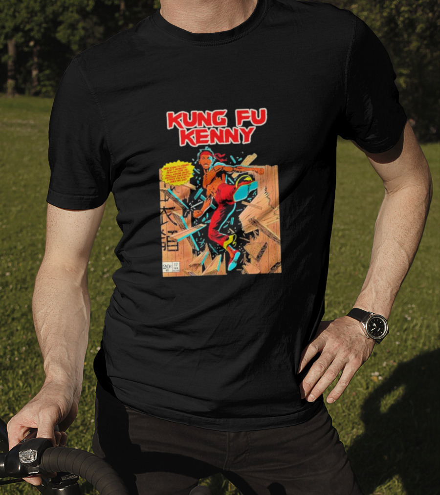 Kung Fu Kenny Comic Style Action Kick T-Shirt