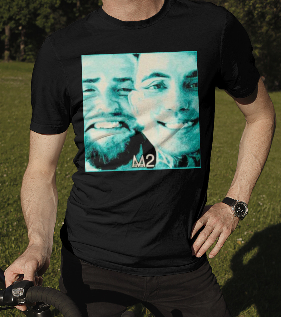 Mansionz M2 Album Cover Image With Smiling Duo T-Shirt