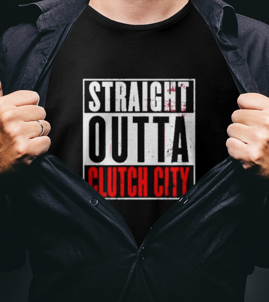 Straight Outta Clutch City Vintage Bold Lettering T-Shirt