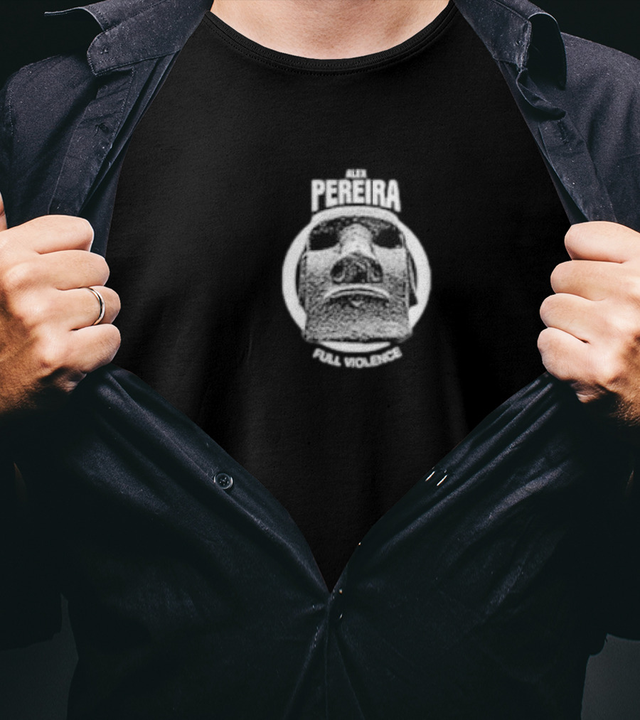 Alex Pereira Full Violence Easter Island Head T-Shirt