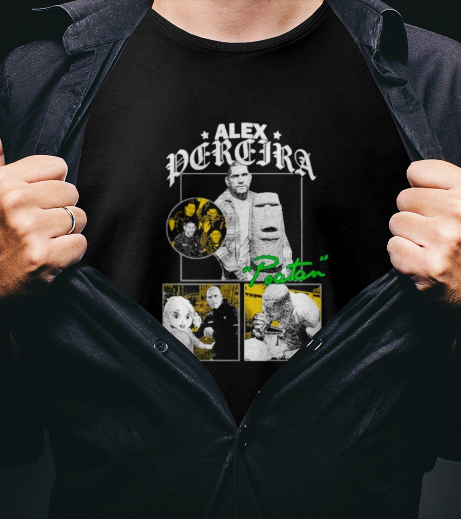 Alex Pereira Poatan Mixed Media Collage With Pop Culture And Meme Elements T-Shirt
